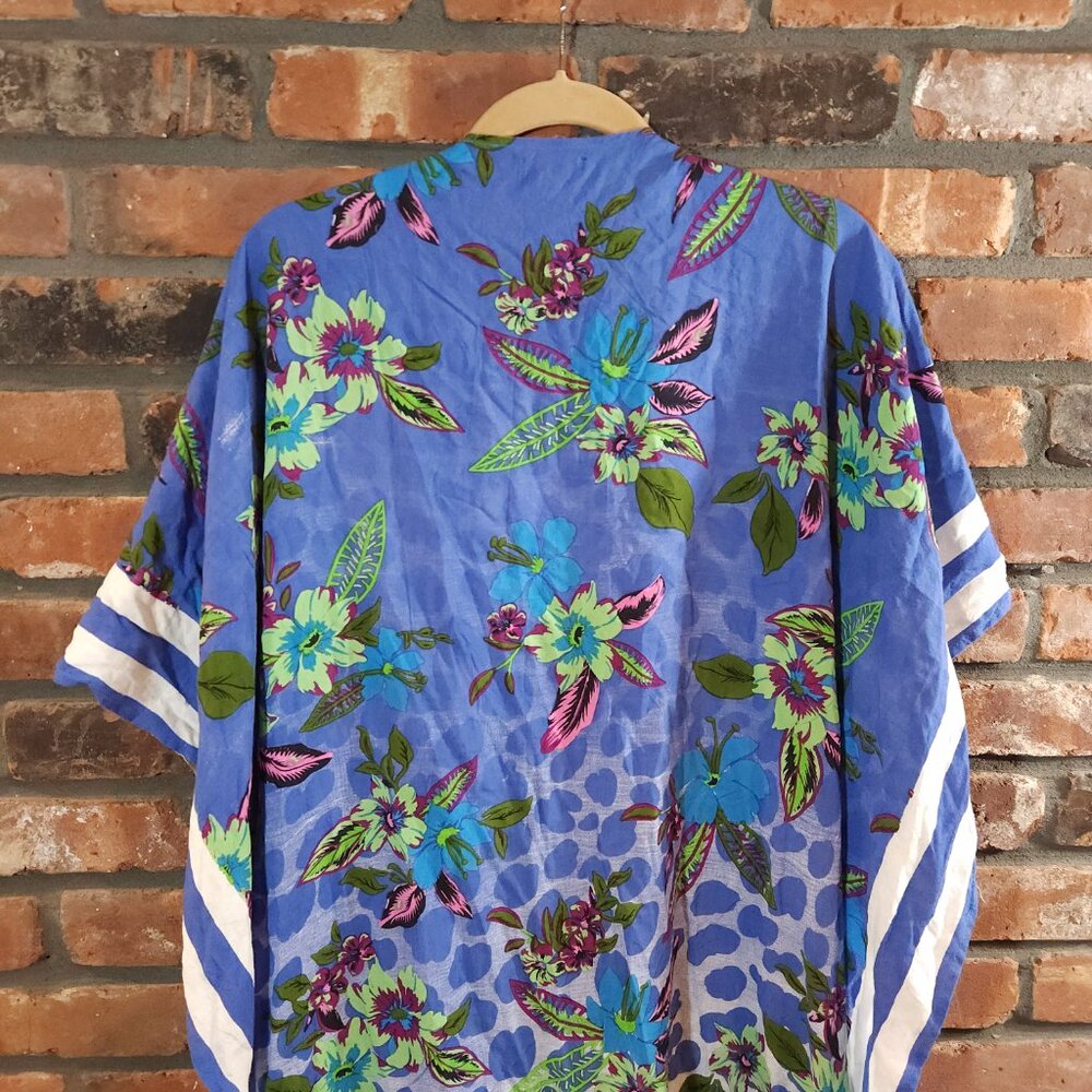 Steve Madden Open-front Floral Caftan Beach Cover-up Resortwear Women's O/S - Picture 6 of 7